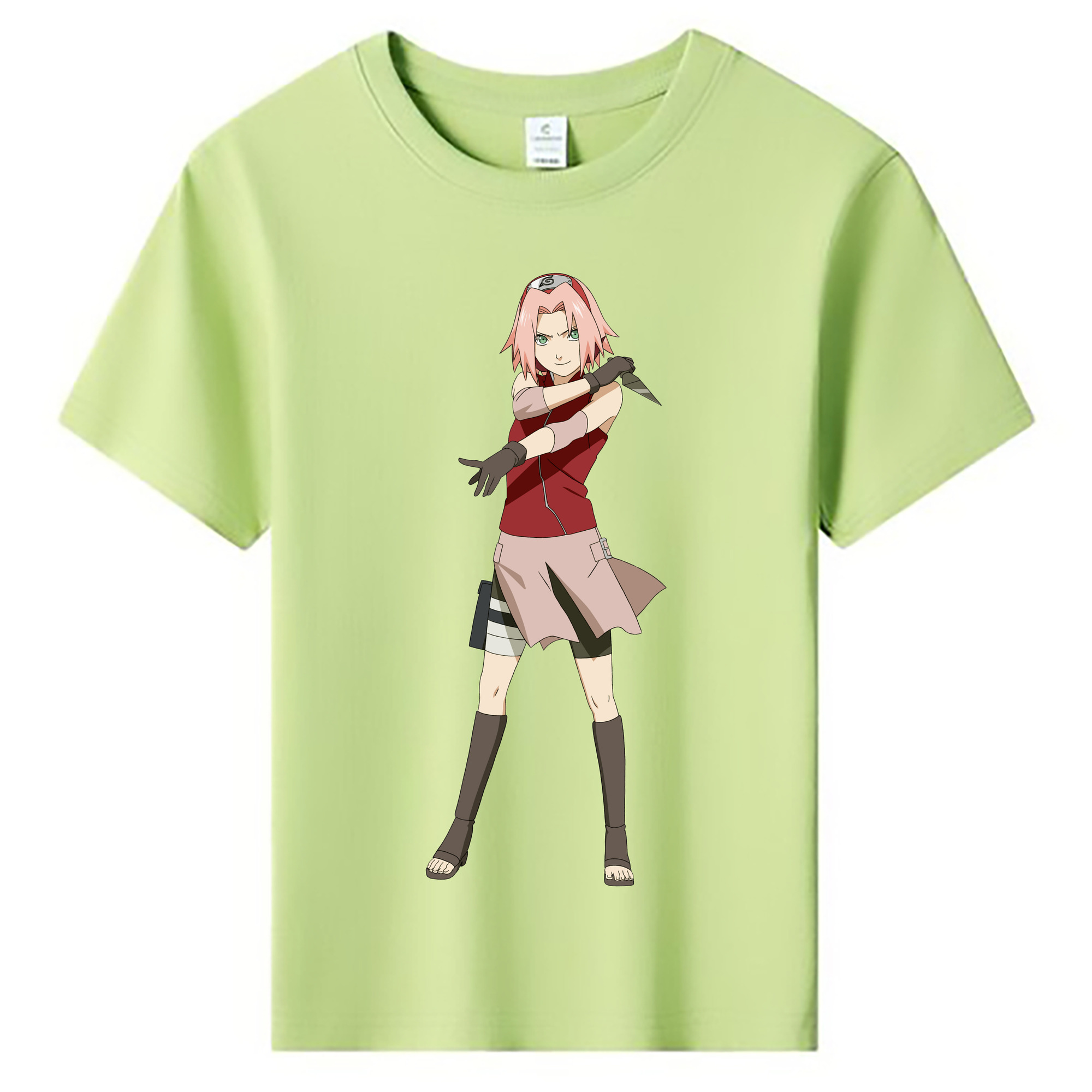 （画像用） NARUTO -ナルト- 春野サクラ Haruno Sakura 綿100％キッズTシャツ（フロントプリント）